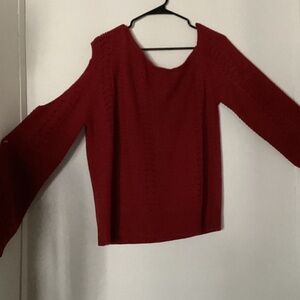 Elegant Red Women's Sweater